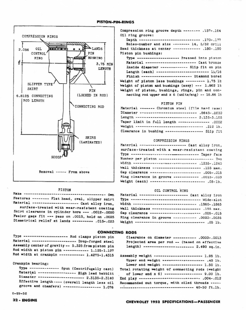 1952 Chevrolet Specifications Page 43